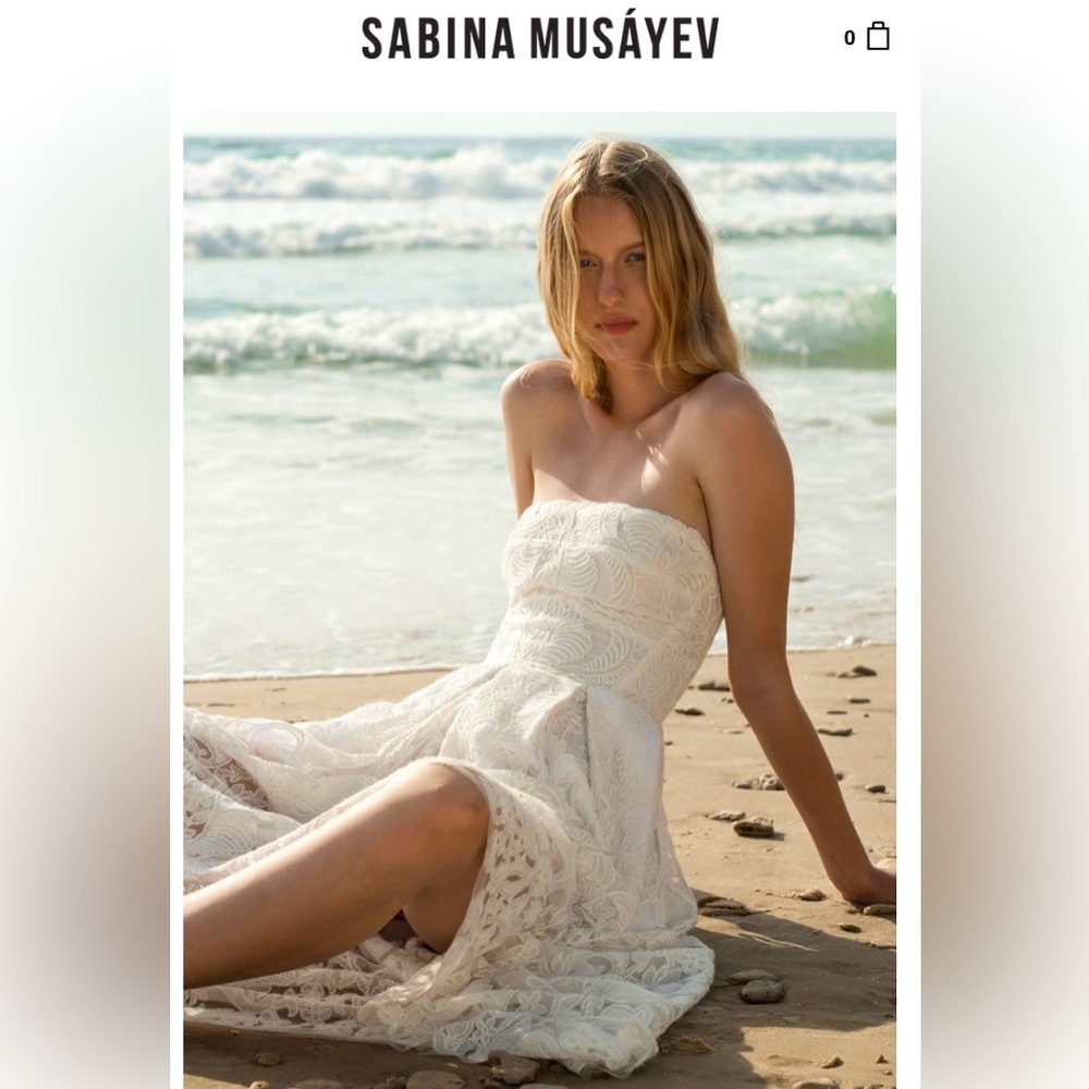 Sabina Musáyev Ariana Dress in Off White